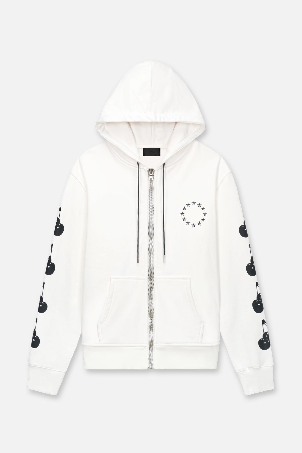 FLOYD ZIP UP HOODIE | WHITE BLACK CHERRIES