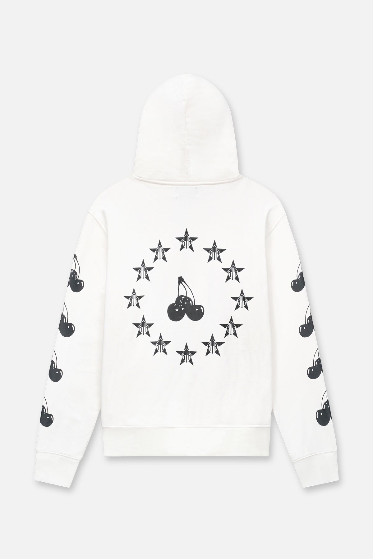 FLOYD ZIP UP HOODIE | WHITE BLACK CHERRIES