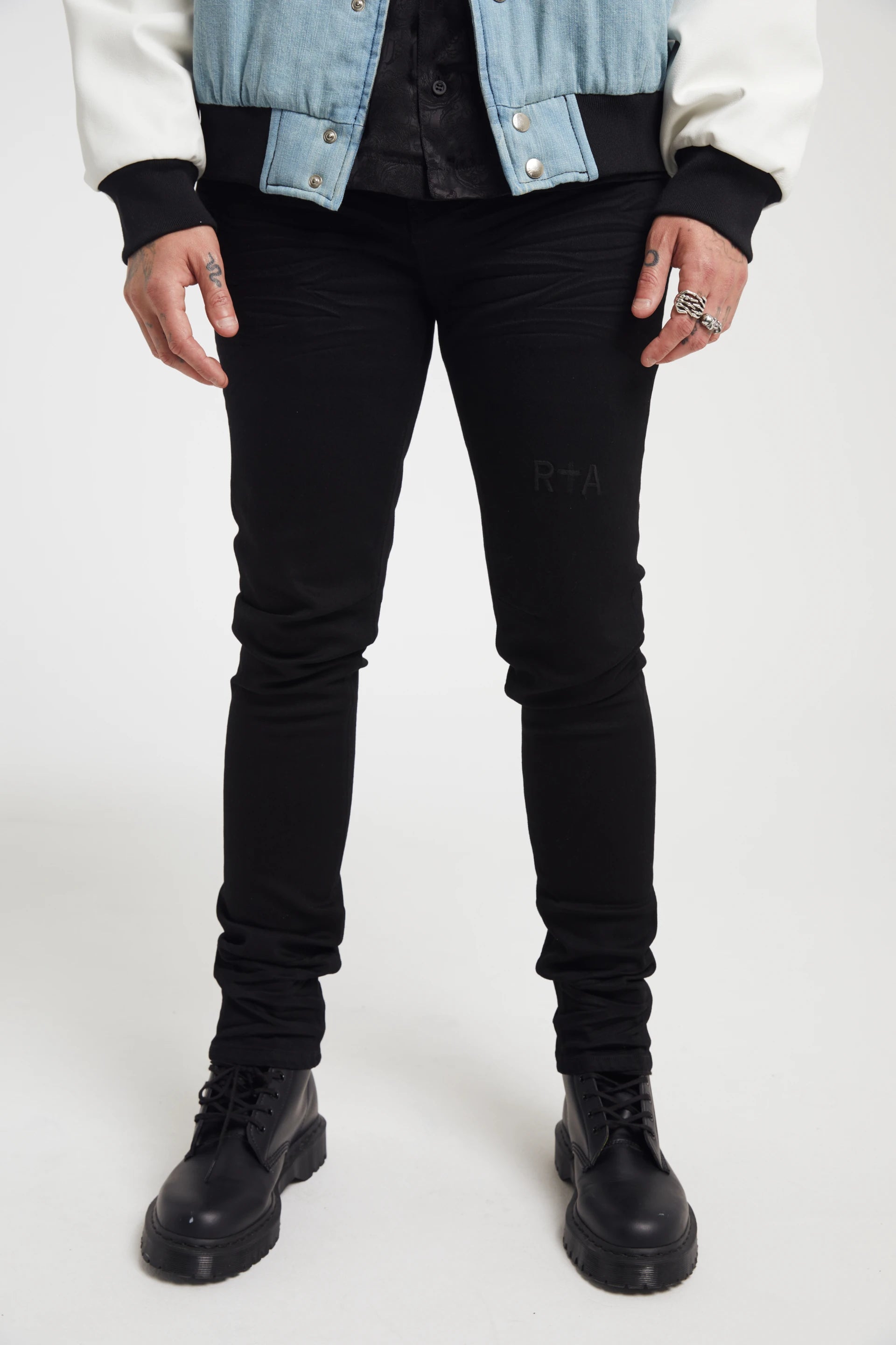 Men's Black Skinny Jeans | RTA Men's Black Skinny Jeans | RTA