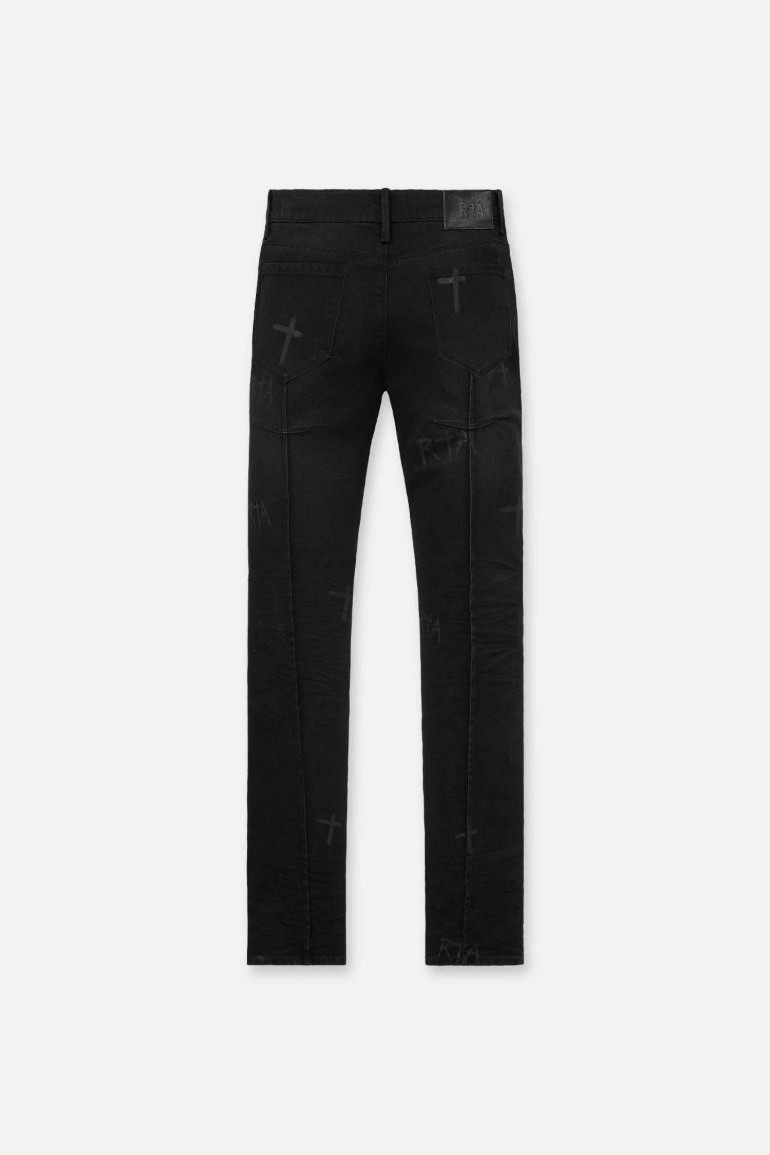 CLAYTON SKINNY JEAN | CHARCOAL CROSSES DISTRESSED