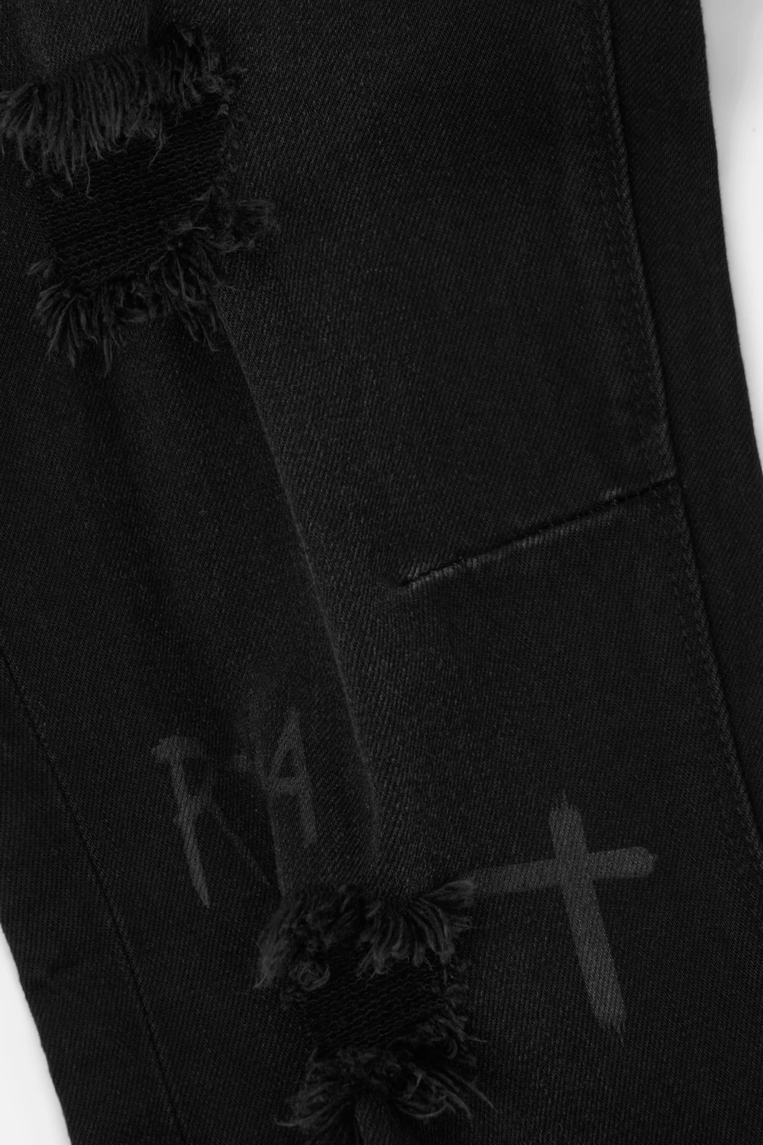 CLAYTON SKINNY JEAN | CHARCOAL CROSSES DISTRESSED