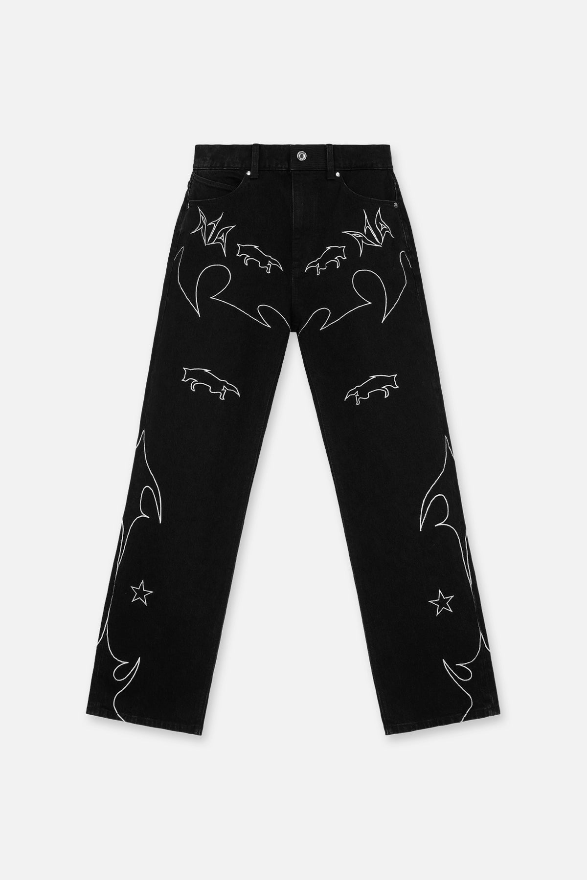 JONAS STRAIGHT LEG JEAN | BLACK AND WHITE WESTERN