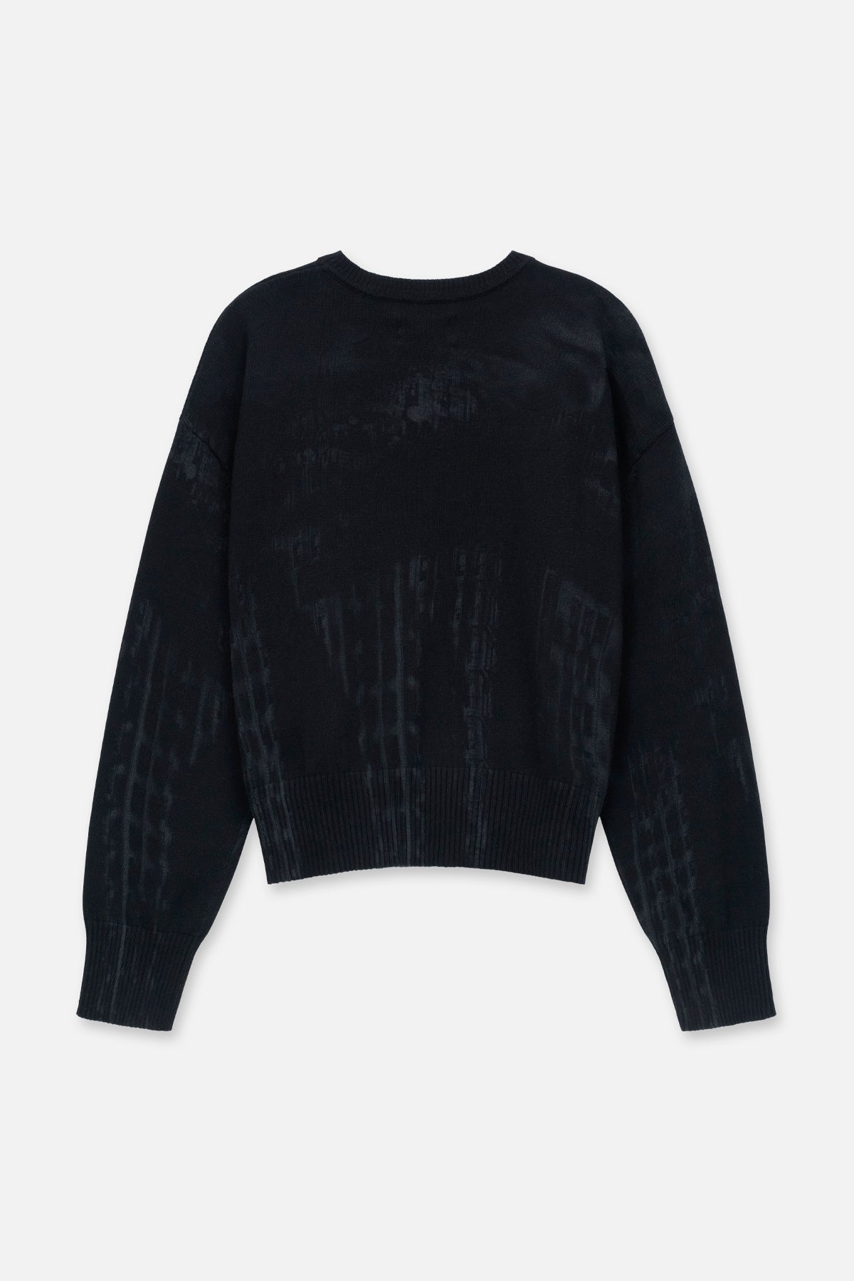 Men's Black Cotton Crew Neck Sweater | RTA