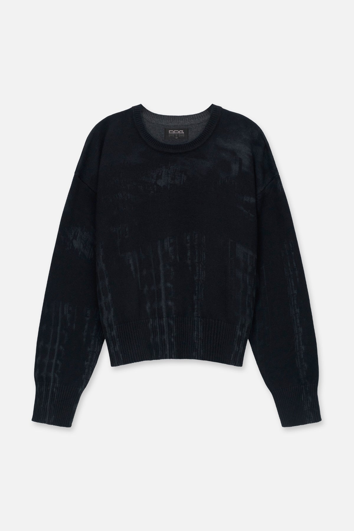 Men's Black Cotton Crew Neck Sweater | RTA