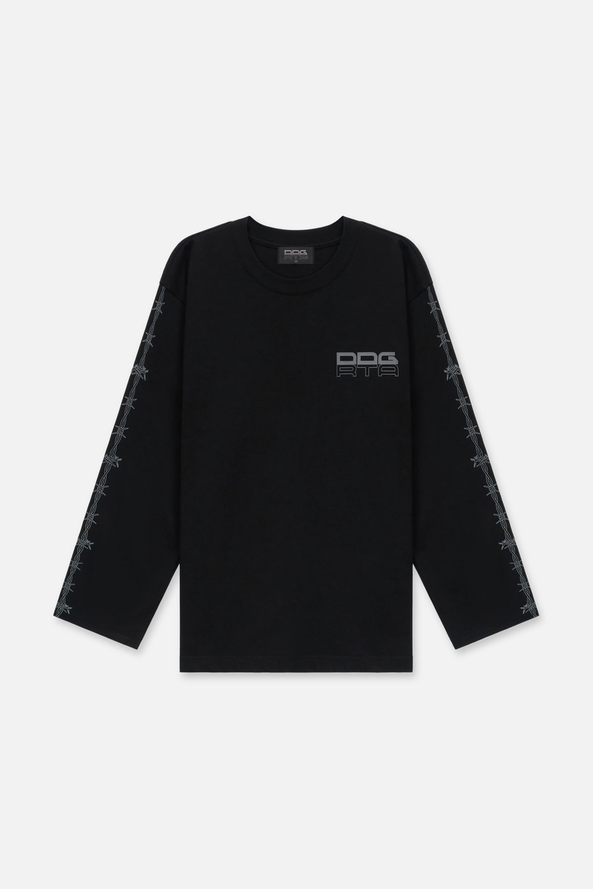 KASH LONG SLEEVE TEE | BLACK BARBWIRE