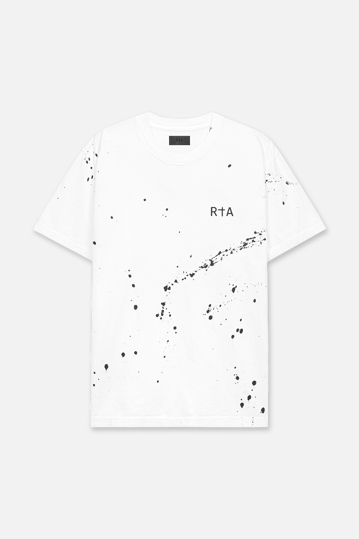 LIAM TEE | WHITE PAINT CHEST LOGO