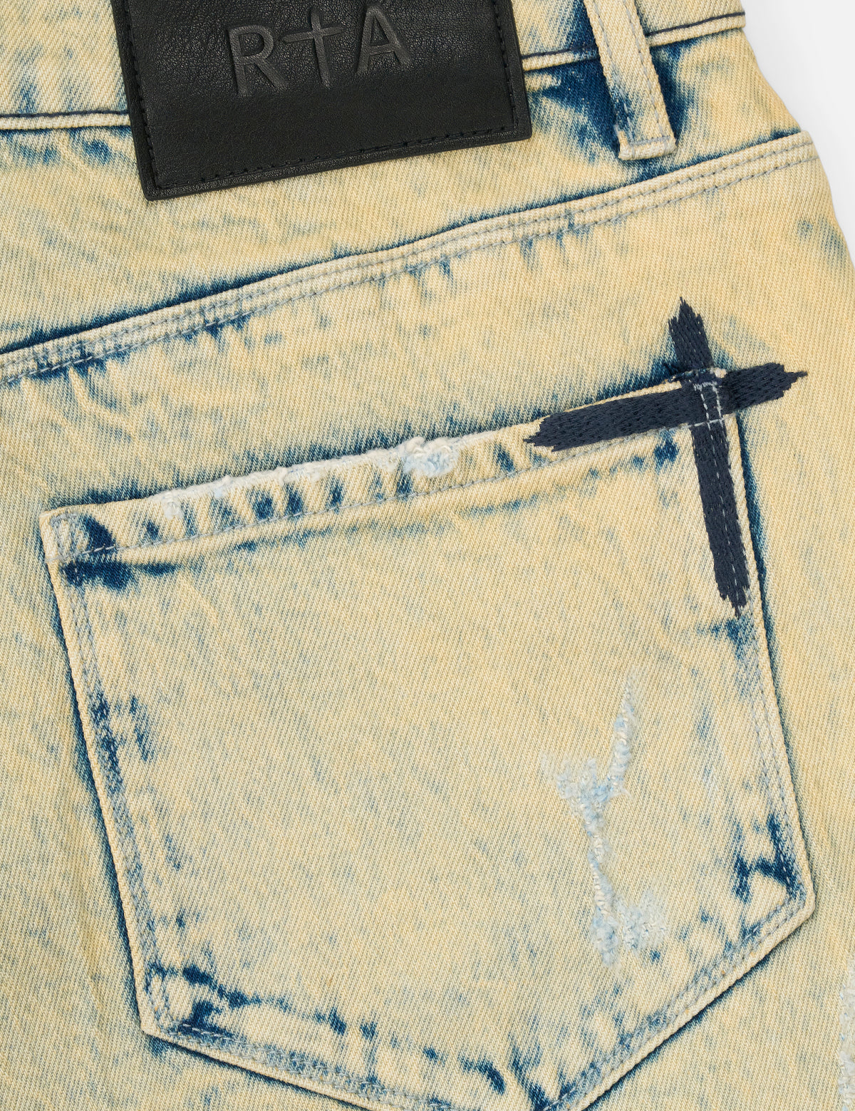 Moonstone Denim Ricardo Jean - RTA Cross Back Pocket Detail | RTA