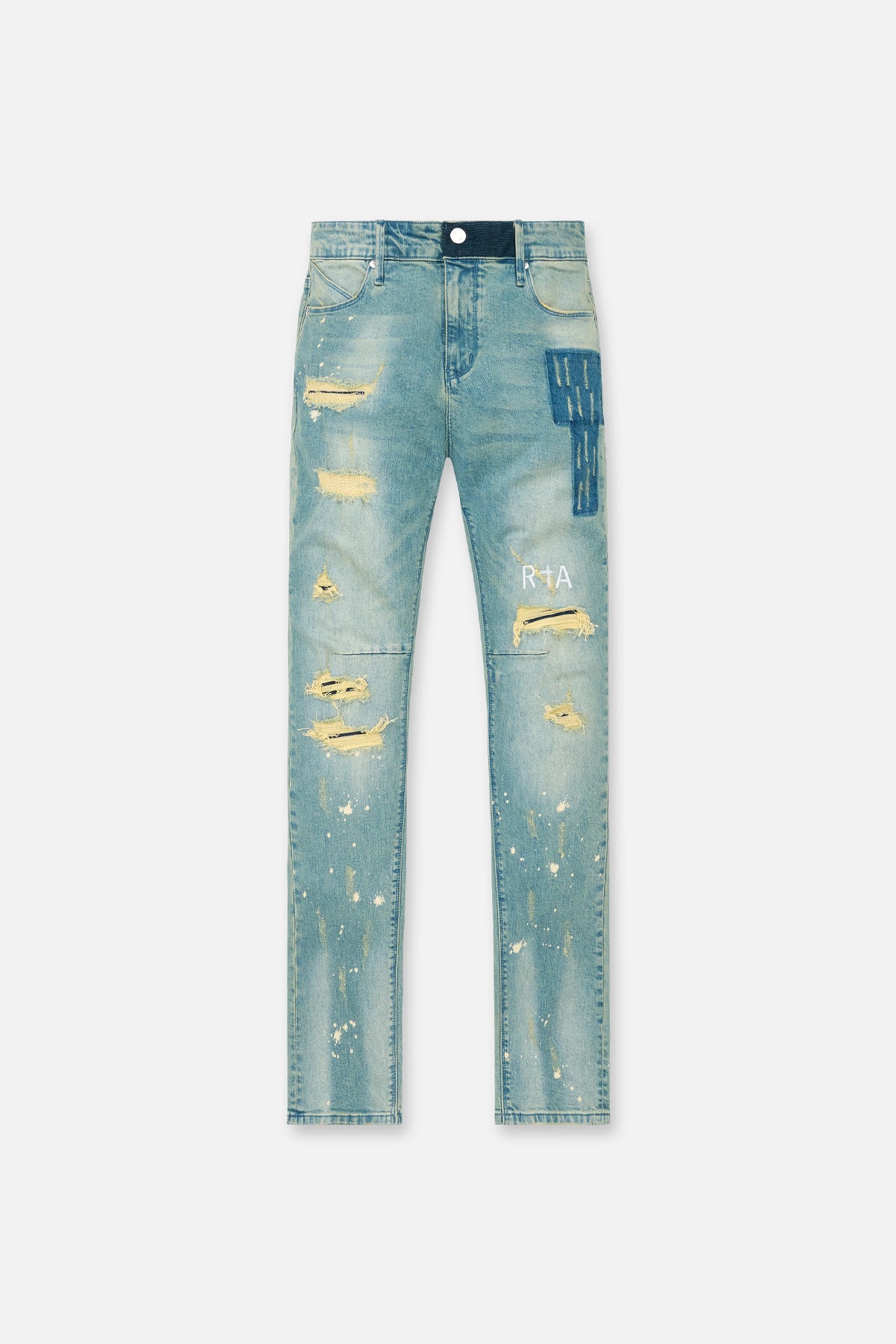 Blue Rta Jeans Men's Blue Distressed Skinny Jeans | RTA