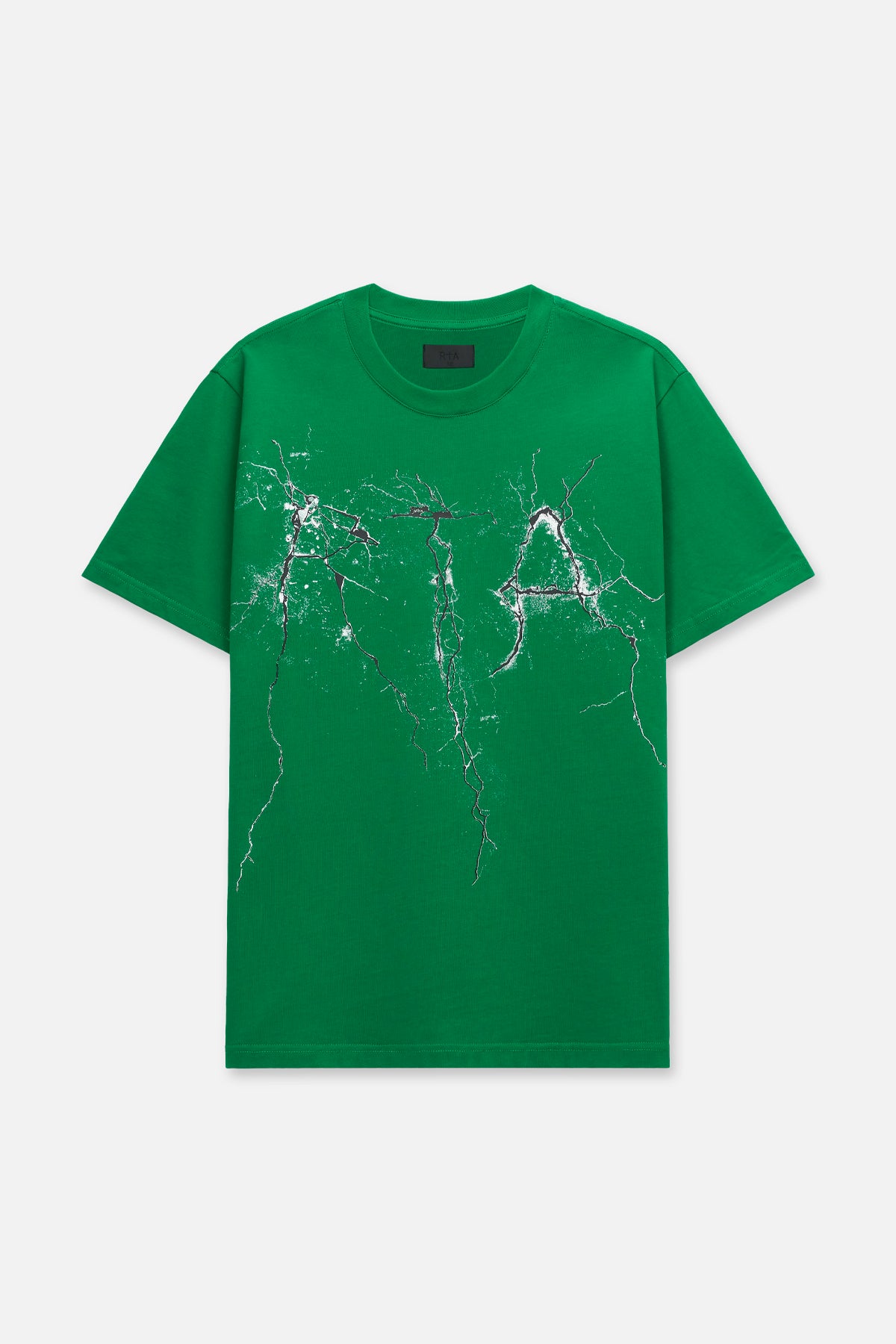 LIAM SHORT SLEEVE TEE | GREEN CRACKED LOGO