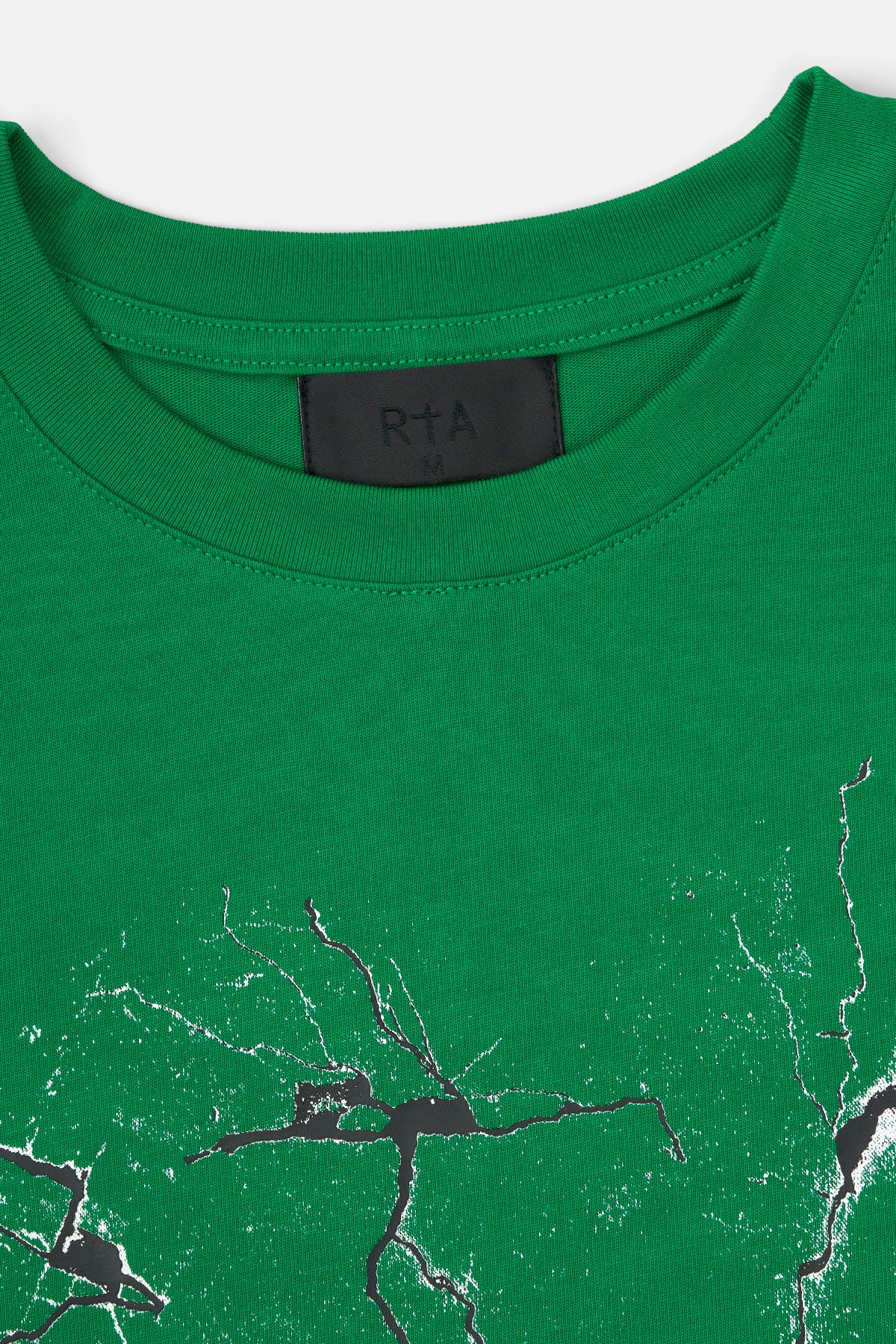 LIAM SHORT SLEEVE TEE | GREEN CRACKED LOGO