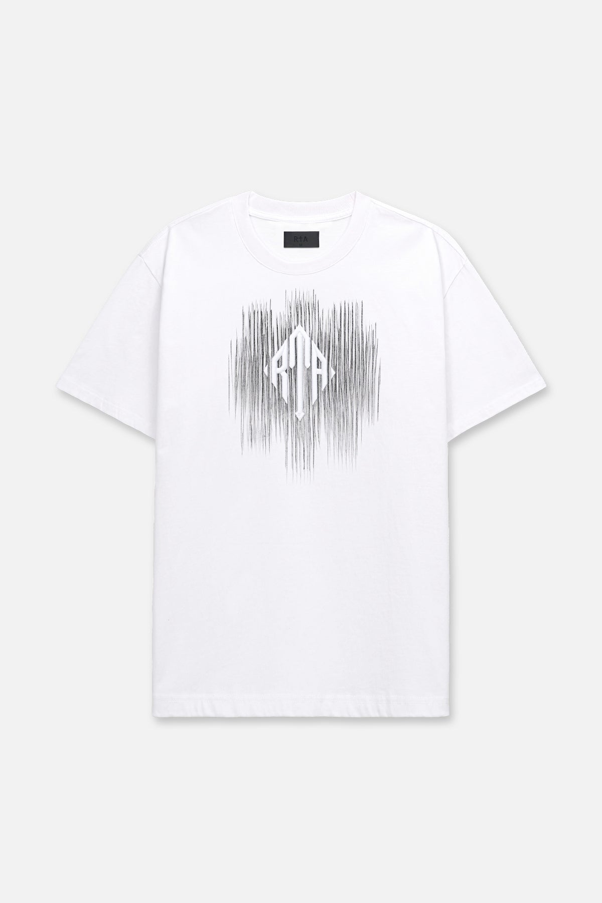 COLIN OVERSIZED SHORT SLEEVE TEE | WHITE ETCHED MONOGRAM