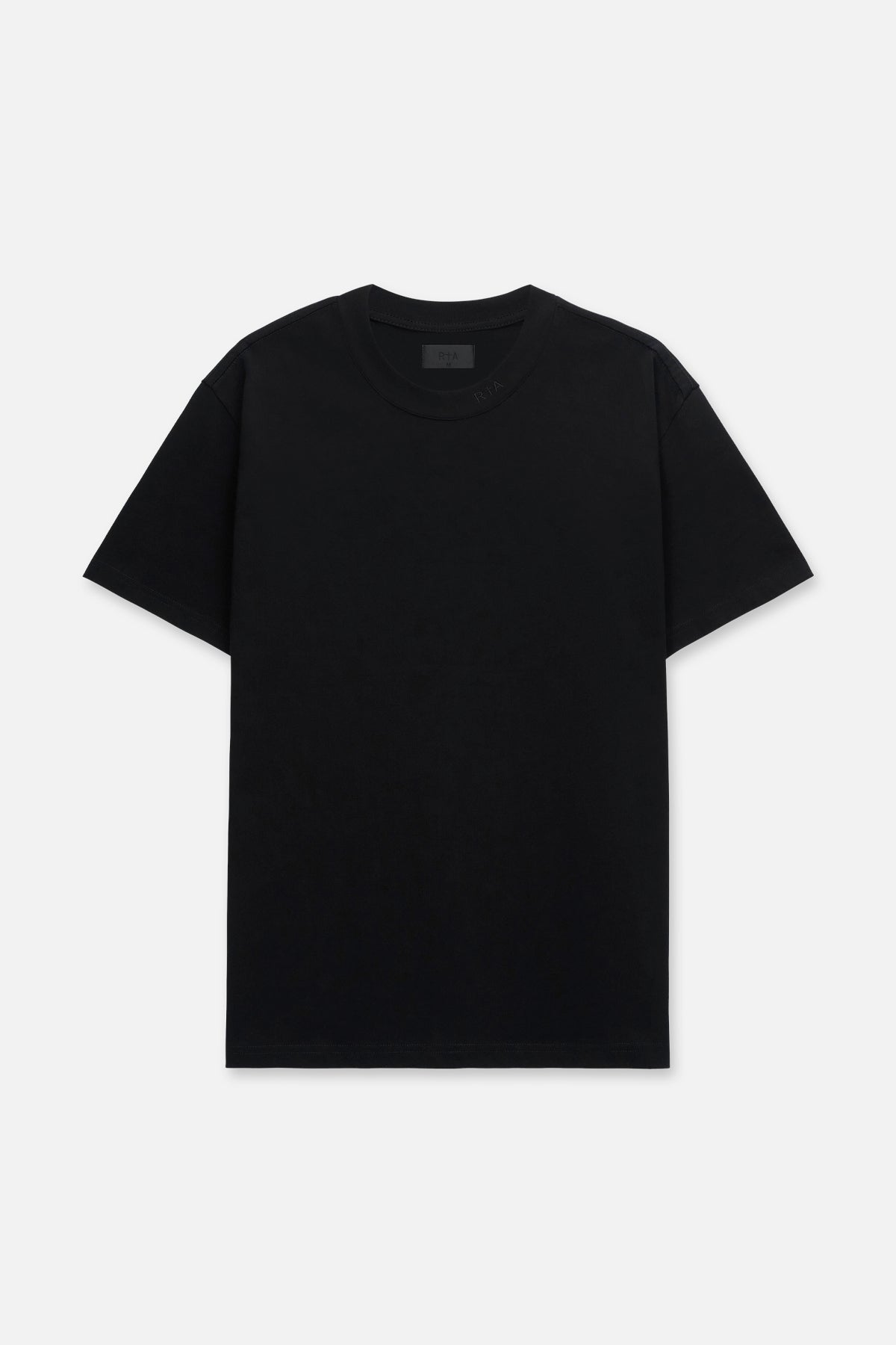 RICO MOCK NECK SHORT SLEEVE TEE | BLACK COLLAR LOGO