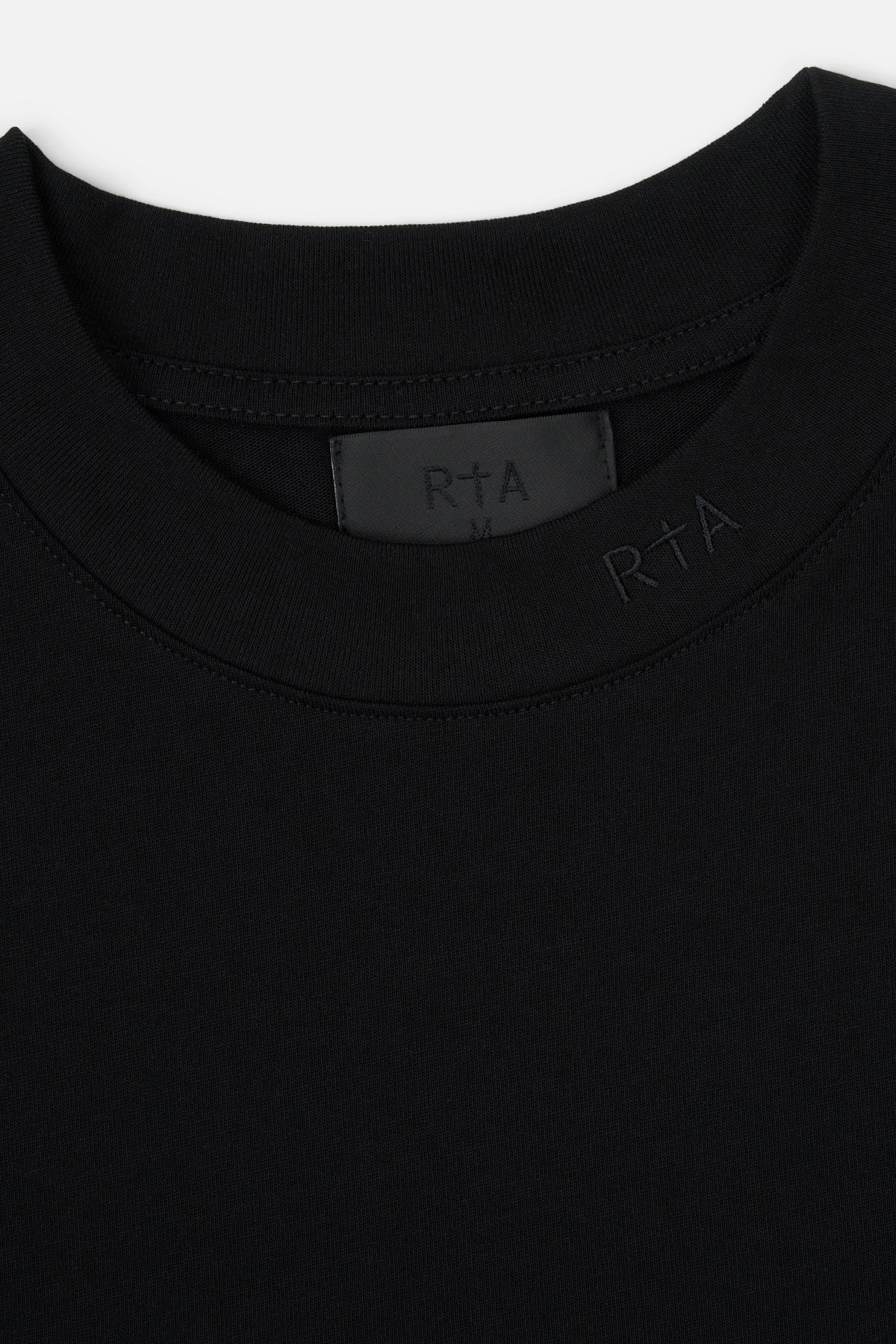 RICO MOCK NECK SHORT SLEEVE TEE | BLACK COLLAR LOGO