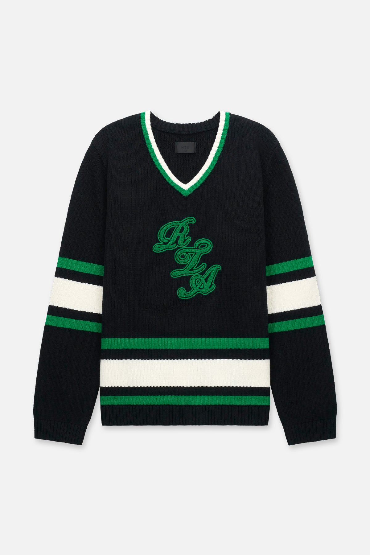 JOSHUA SWEATER | BLACK GREEN LOGO