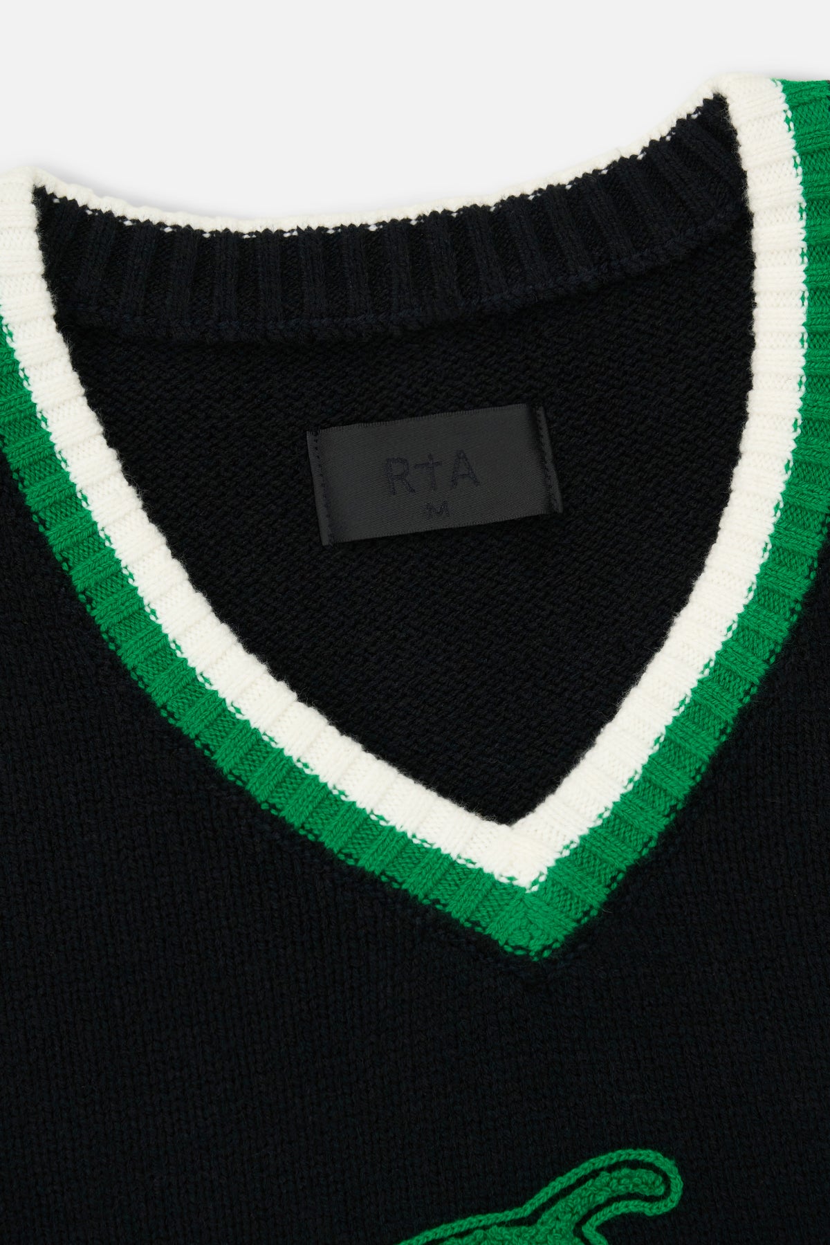 JOSHUA SWEATER | BLACK GREEN LOGO