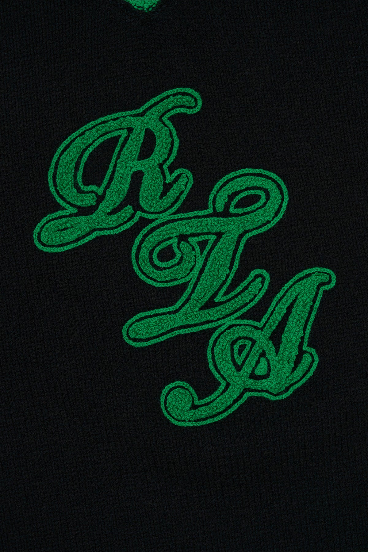 JOSHUA SWEATER | BLACK GREEN LOGO