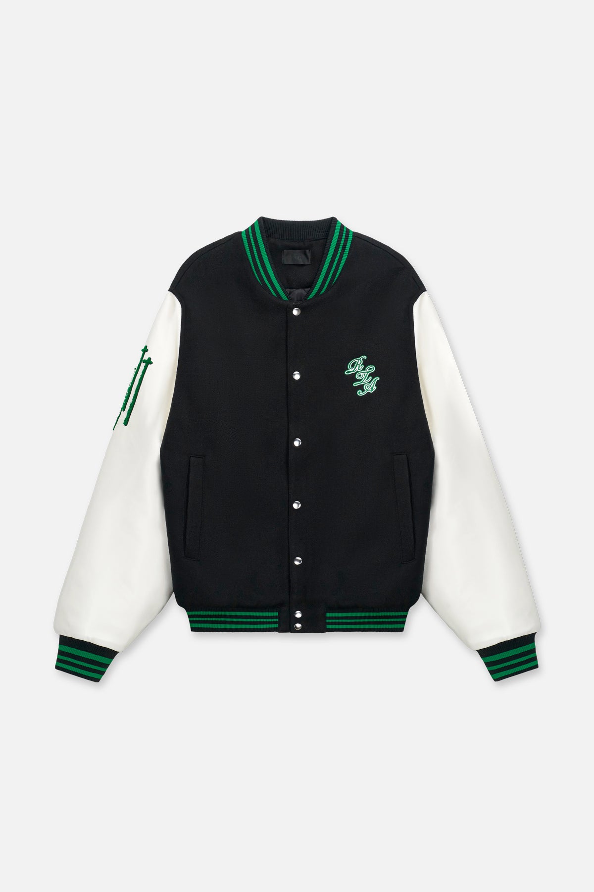 MARTY JACKET | BLACK WHITE SCRIPT LOGO