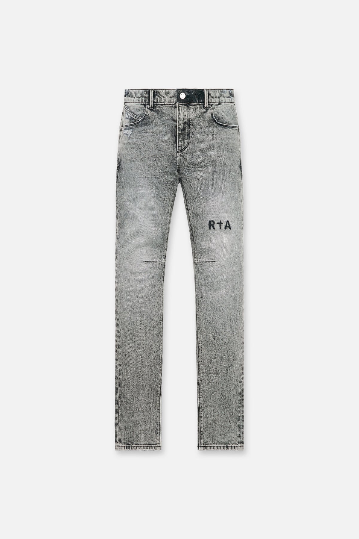 Stone Grey Denim Clayton Skinny Jeans - Front View | RTA