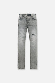 Stone Grey Denim Clayton Skinny Jeans - Front View | RTA