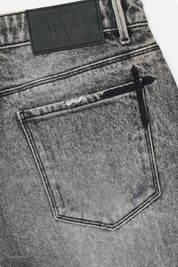 Stone Haze Grey Denim Bryant Jeans - RTA Label and Cross Detail Back Pocket | RTA
