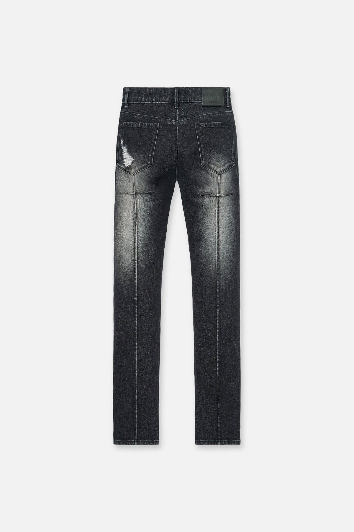 Black Distressed Clayton Skinny Jeans - Back View | RTA