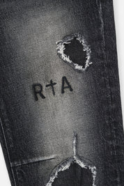 Black Denim Clayton Jeans - RTA Logo Detail | RTA