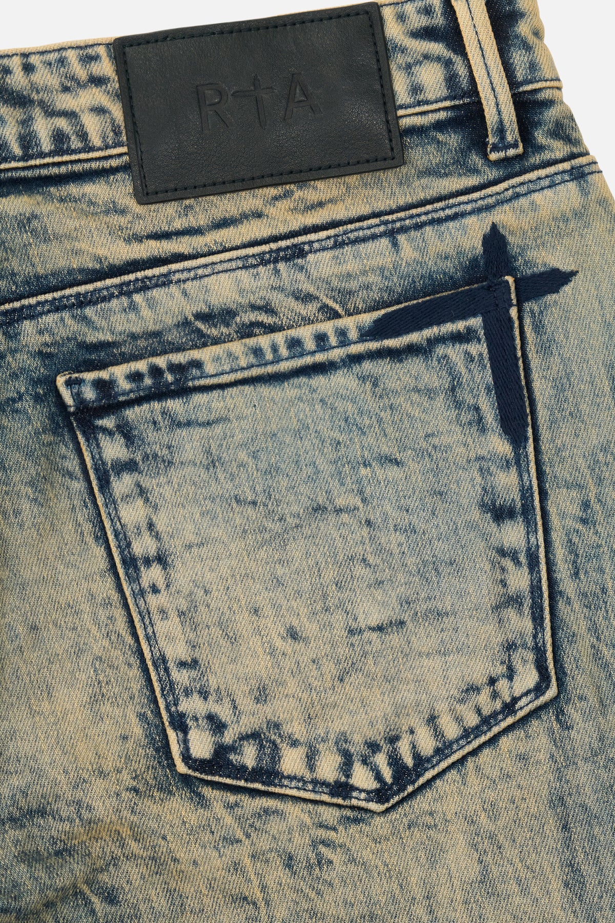 Black Leather RTA Waistband Label - Back Detail | RTA