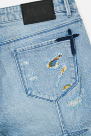 CLAYTON SKINNY JEAN | FRAYED INDIGO