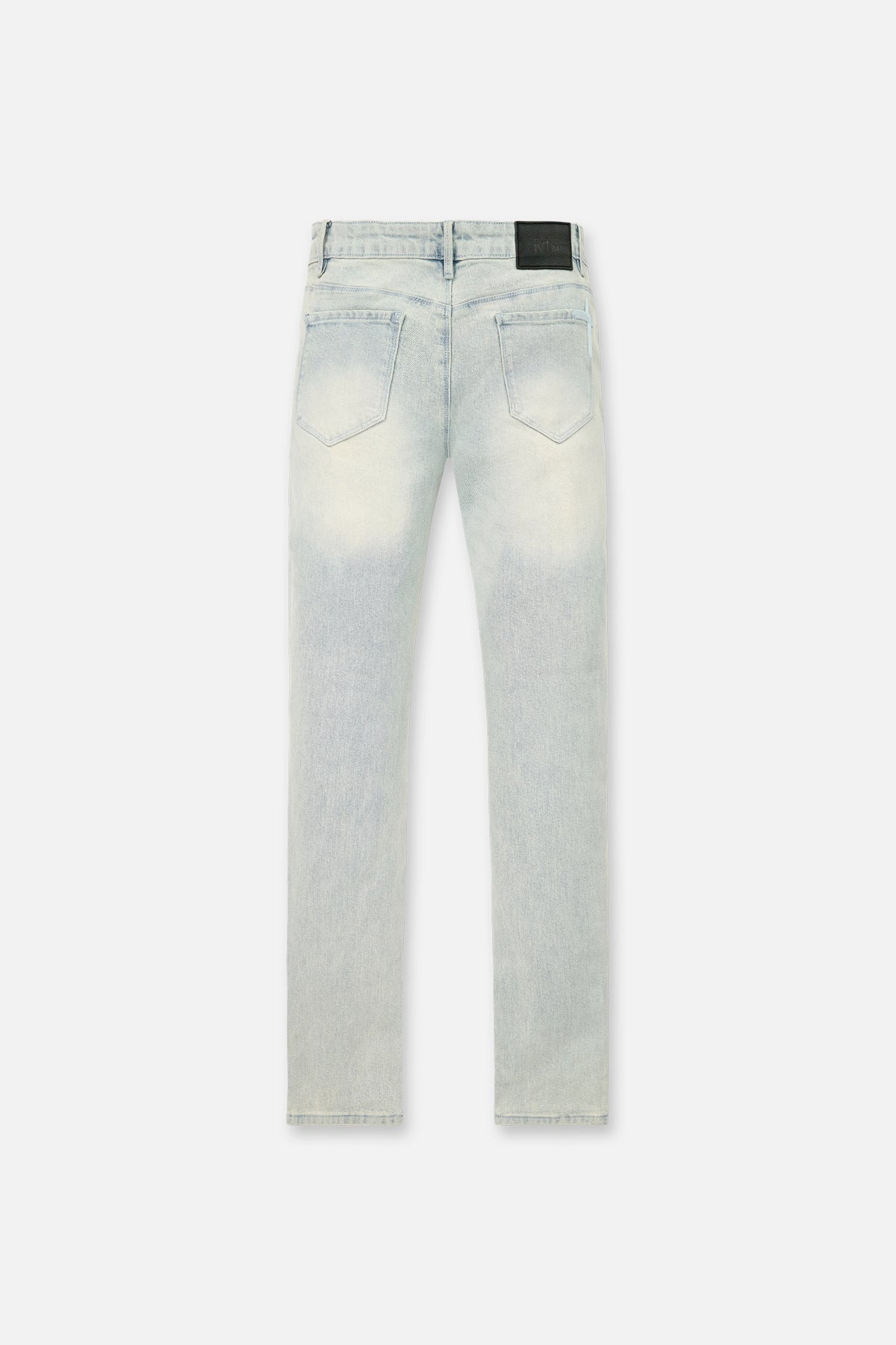 Ice Blue Denim Bryant Skinny Jeans Frozen Fade - Back View | RTA