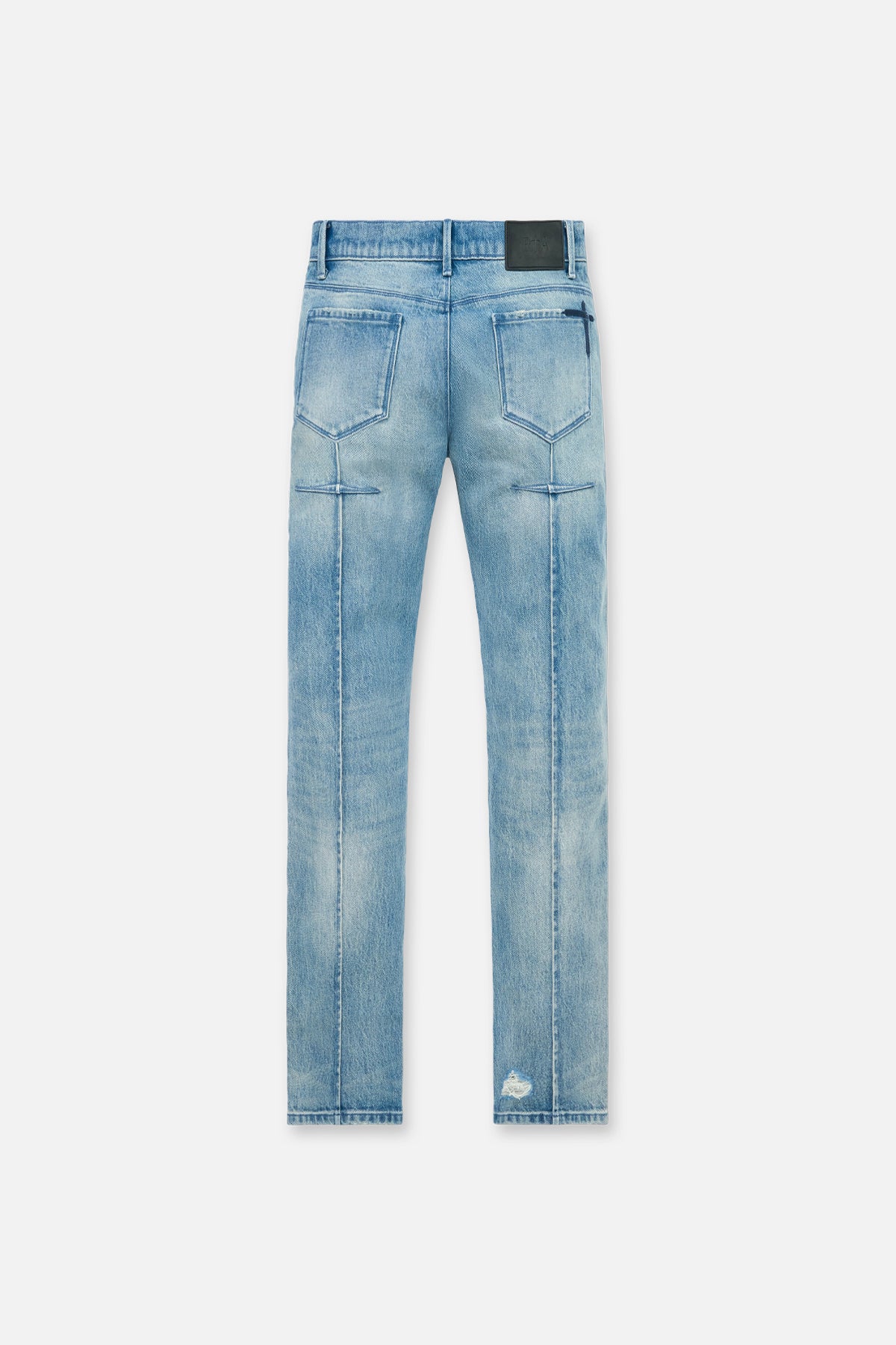 Golden Indigo Distressed Denim Clayton Skinny Jeans - Back View | RTA