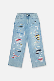 FRANCO WIDE LEG JEAN | FRAYED INDIGO