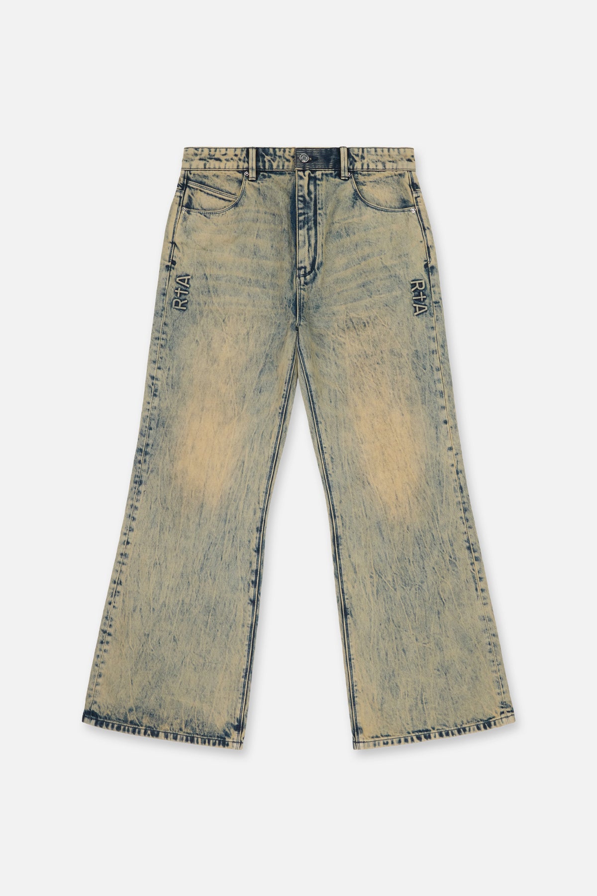 HUGH WIDE LEG FLARE JEAN | AQUA MARBLE