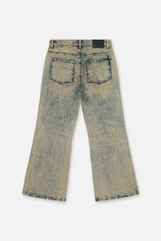 HUGH WIDE LEG FLARE JEAN | AQUA MARBLE