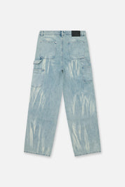 Sky Vein Cotton Santiago Carpenter Jeans - Back View | RTA