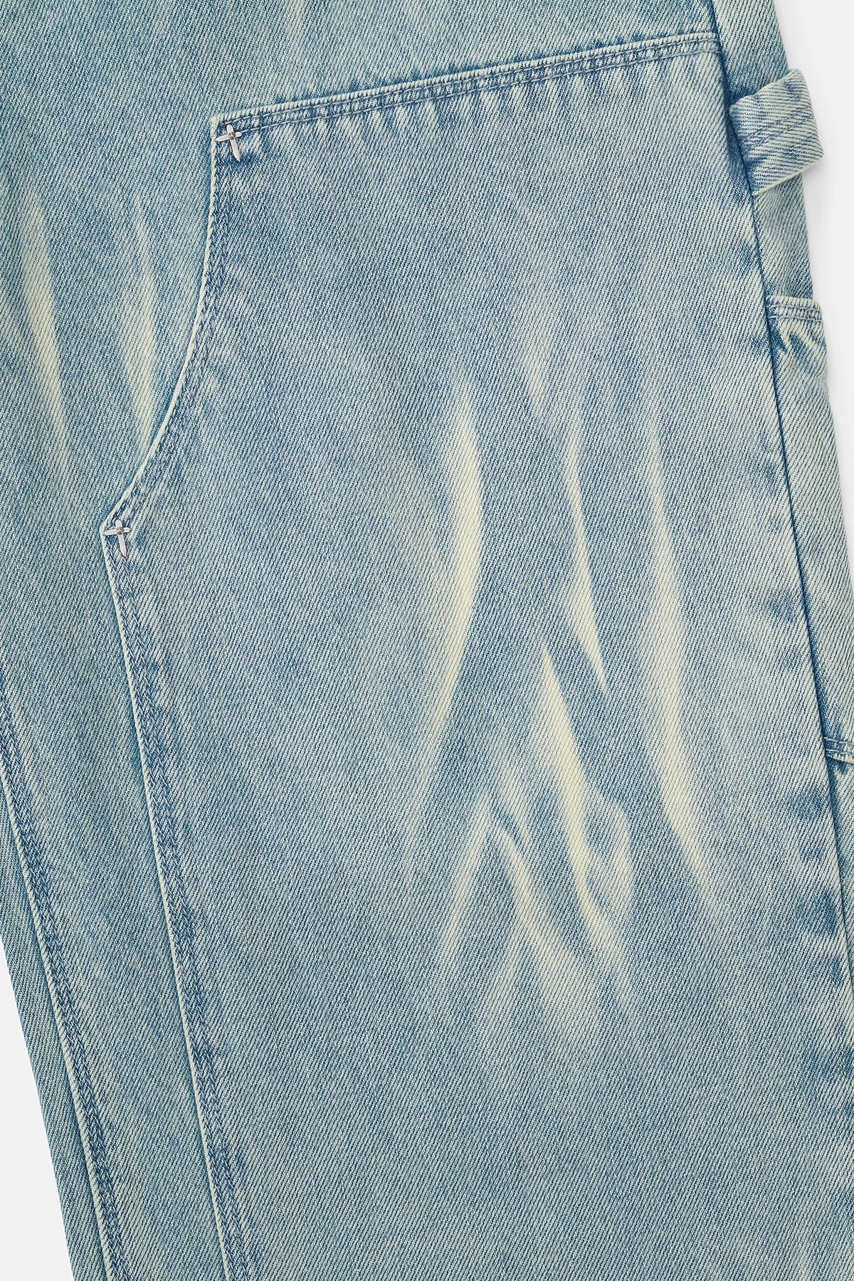 Sky Vein Cotton Carpenter Jeans - Pocket Detail Close-Up | RTA
