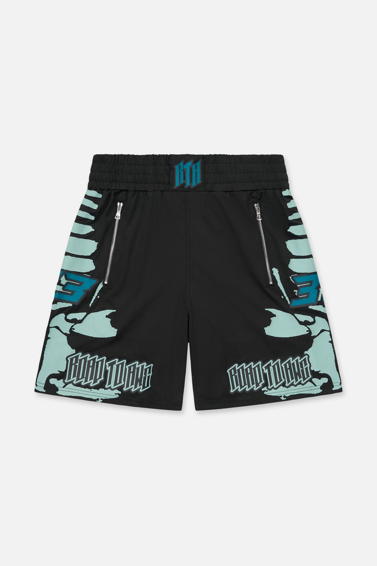 UDO BOXING SHORT | BLACK LIGHT TEAL RACING