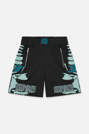 UDO BOXING SHORT | BLACK LIGHT TEAL RACING
