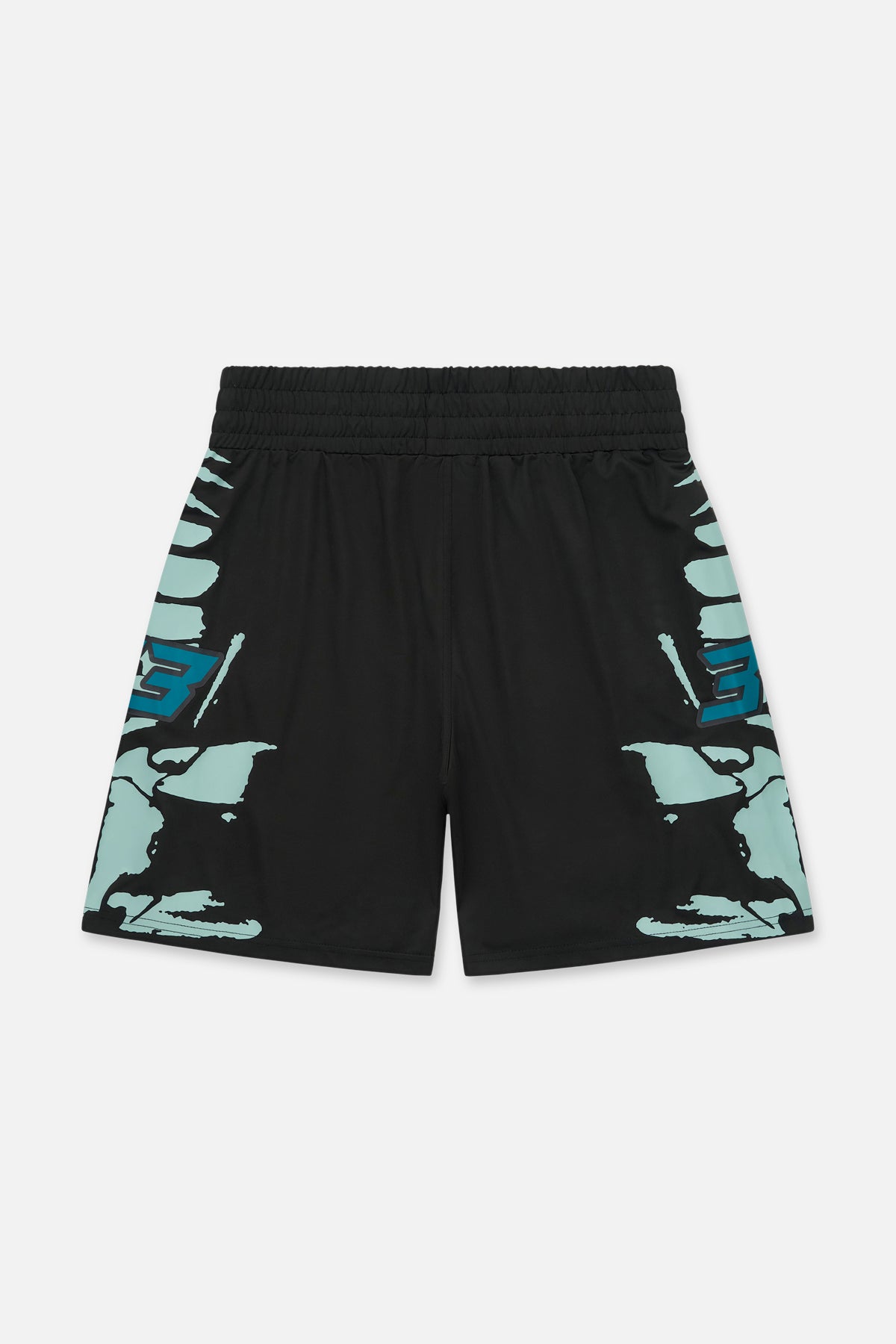 UDO BOXING SHORT | BLACK LIGHT TEAL RACING
