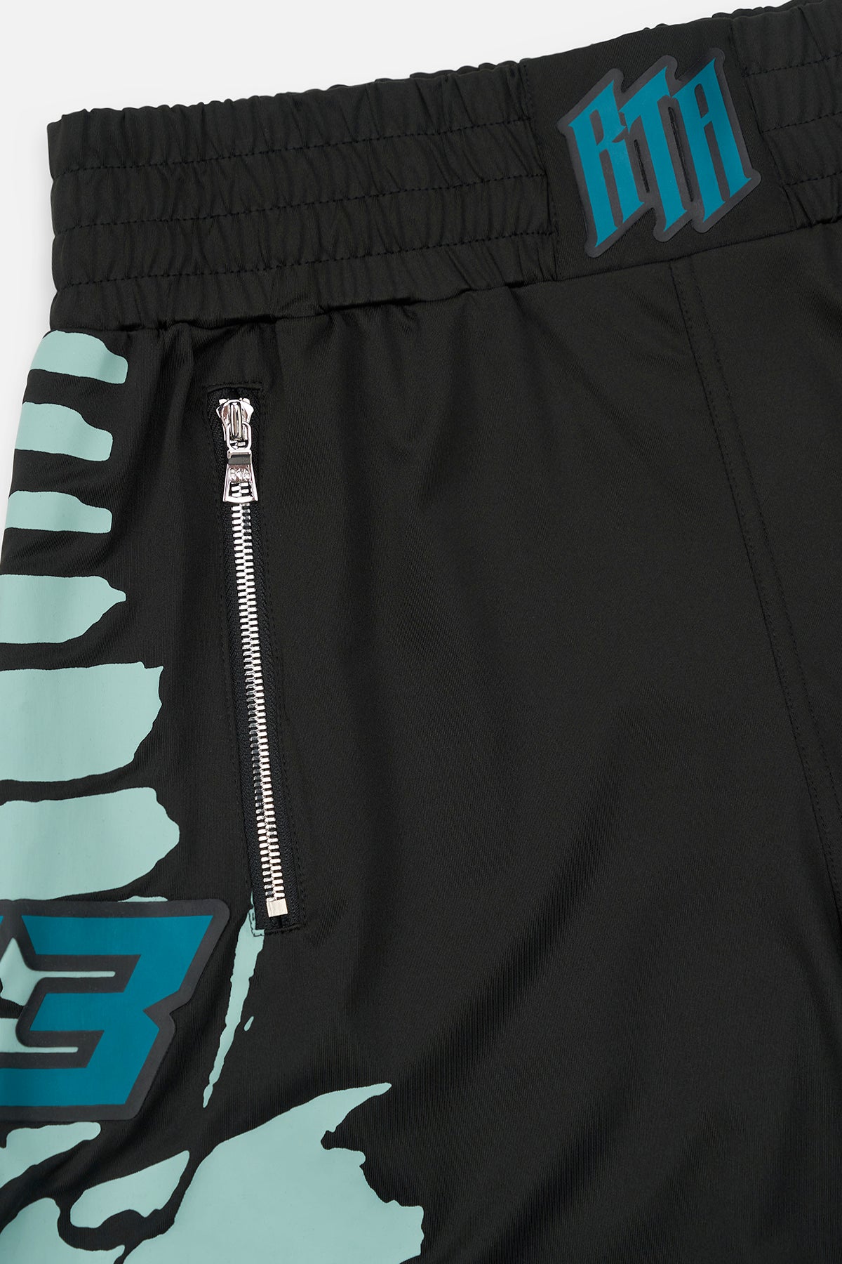 UDO BOXING SHORT | BLACK LIGHT TEAL RACING