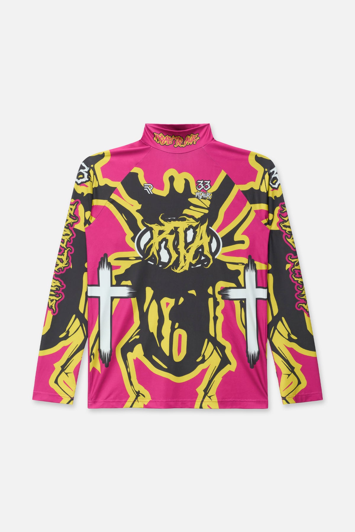 ILIAS MOCK NECK RACING SHIRT | FUCHSIA RACING BEETLE