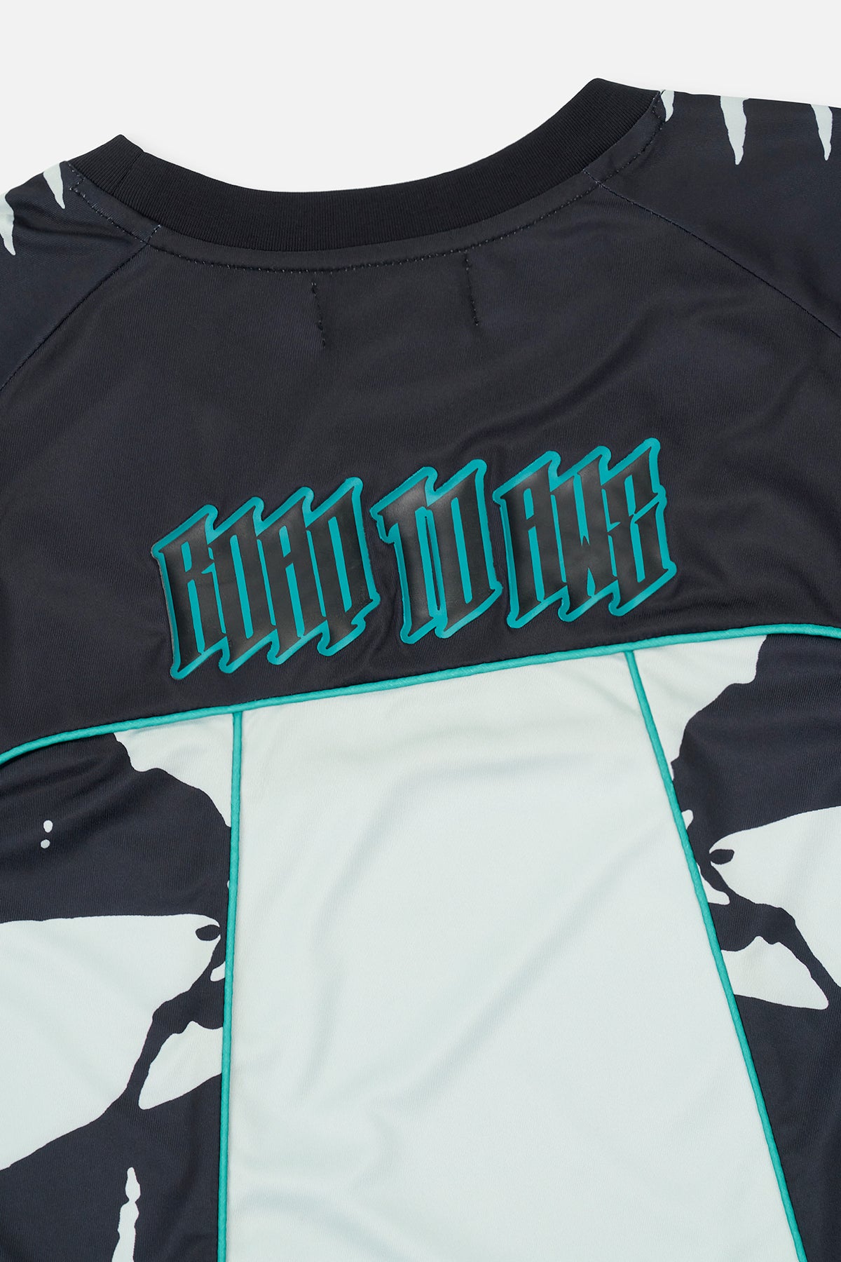 SOREN BIKE SHIRT | BLACK LIGHT TEAL RACING