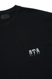 BASTIEN POCKET TEE | BLACK SPIKED R