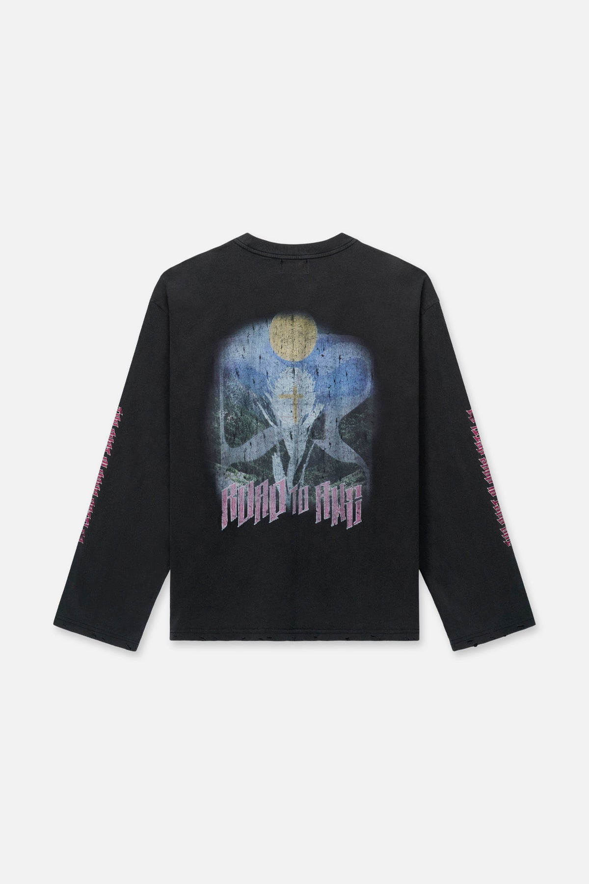 MARCEAU OVERSIZED LONG SLEEVE TEE | BLACK SCENERY