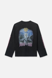 MARCEAU OVERSIZED LONG SLEEVE TEE | BLACK SCENERY