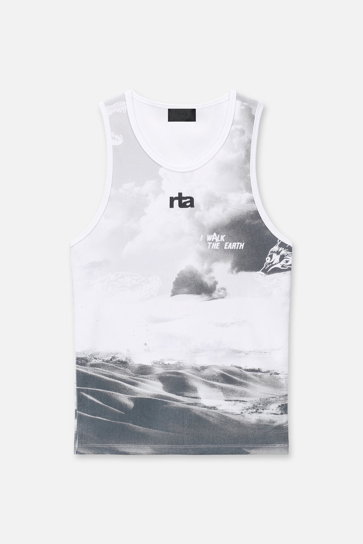 Grey Chaparral Tank Top with Landscape Print - Front View | RTA