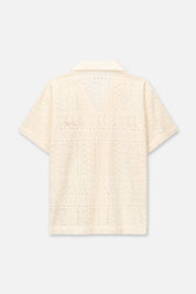 Sand Cotton Nathan Short Sleeve Shirt - Back View | RTA