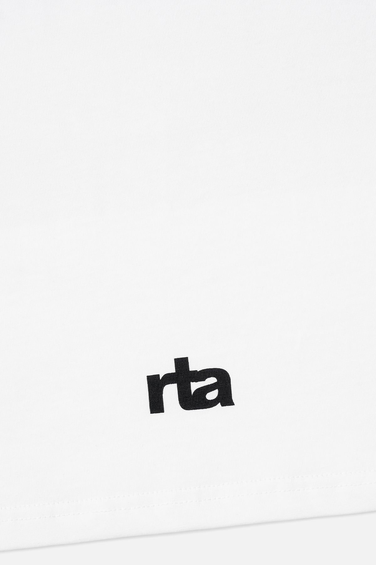 White Cotton Liam Tee - RTA Logo Detail Bottom Hem | RTA