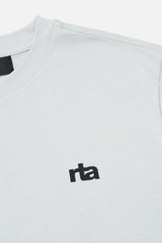 Smoke Grey Long Sleeve Tee - Close-Up Chest Logo and Collar Detail | RTA
