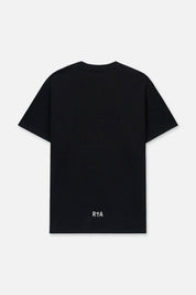 Black Cotton Colin Oversized Tee with White RTA Logo - Back View | RTA
