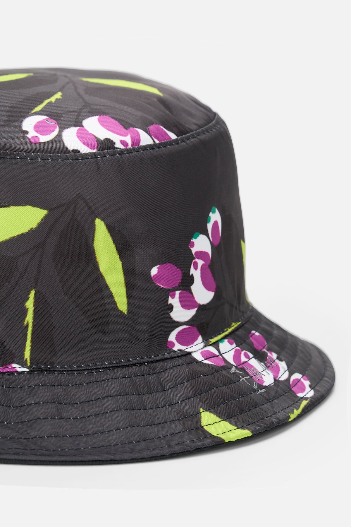 Designer Bucket Hat Floral Pattern Interior Detail Close-Up | RTA